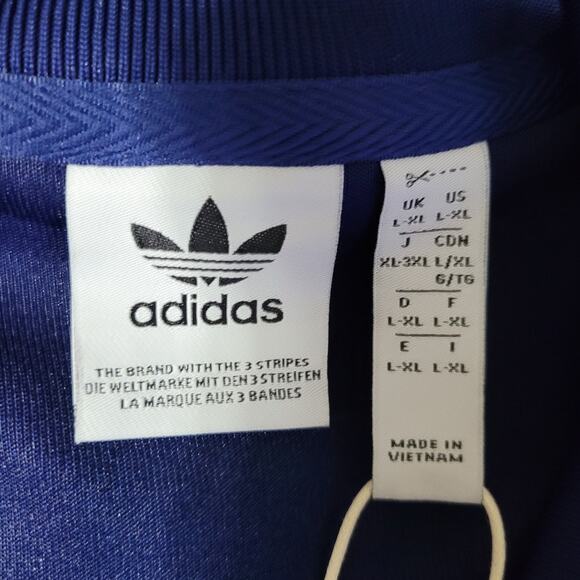 Adidas Originals Sweatshirt, Women's L-XL Blue, Adicolor Oversized Half Zip Crew - Picture 3 of 11
